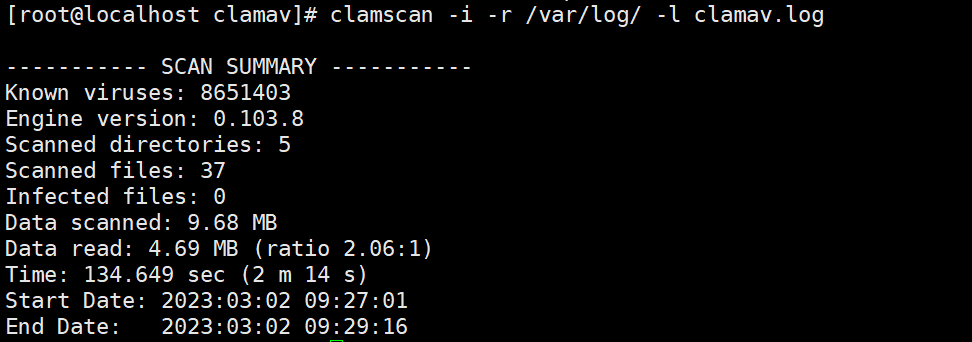 【Linux】安装杀毒软件(漏洞扫描工具)ClamAV 并配置邮件告警操作指南_运维_03